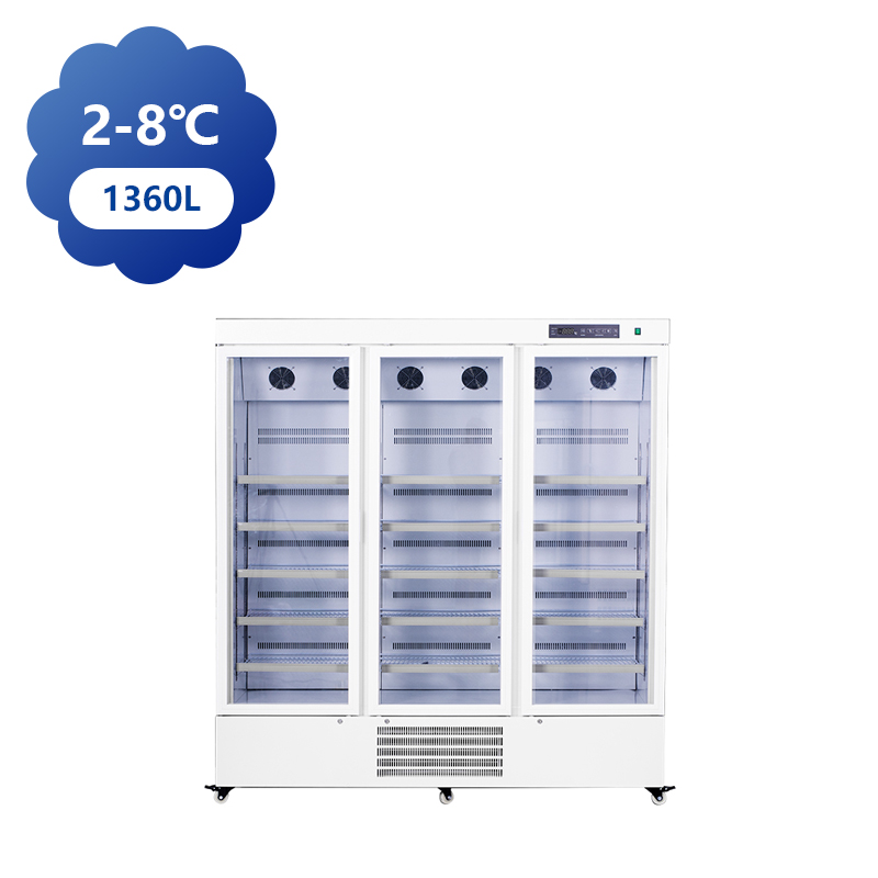 Grand Vaccin Réfrigérateur 1360L Trois Portes Visibles Pharmacie Réfrigérateur